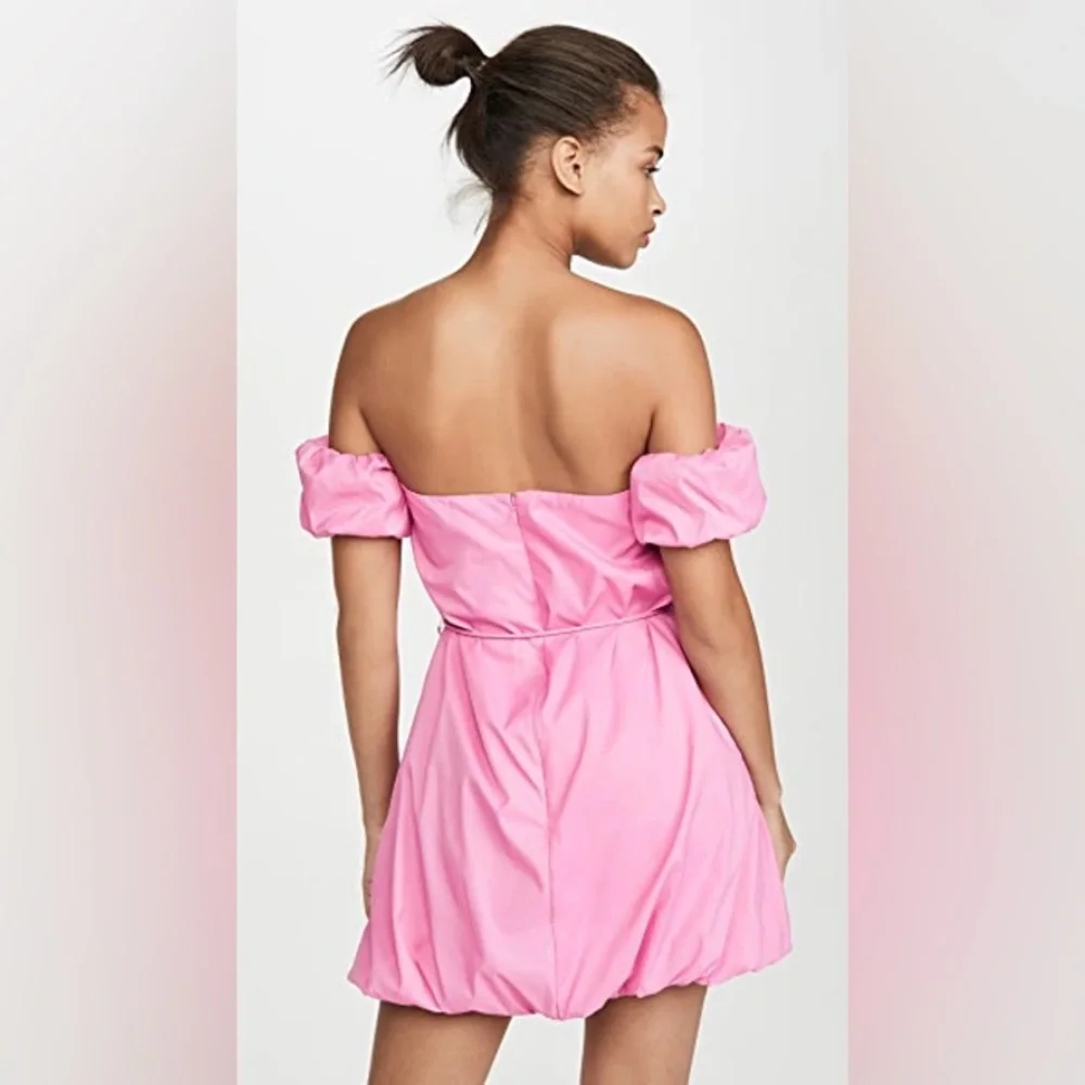 STAUD Ash Off the Shoulder Pink Mini Dress - Picture 3 of 6